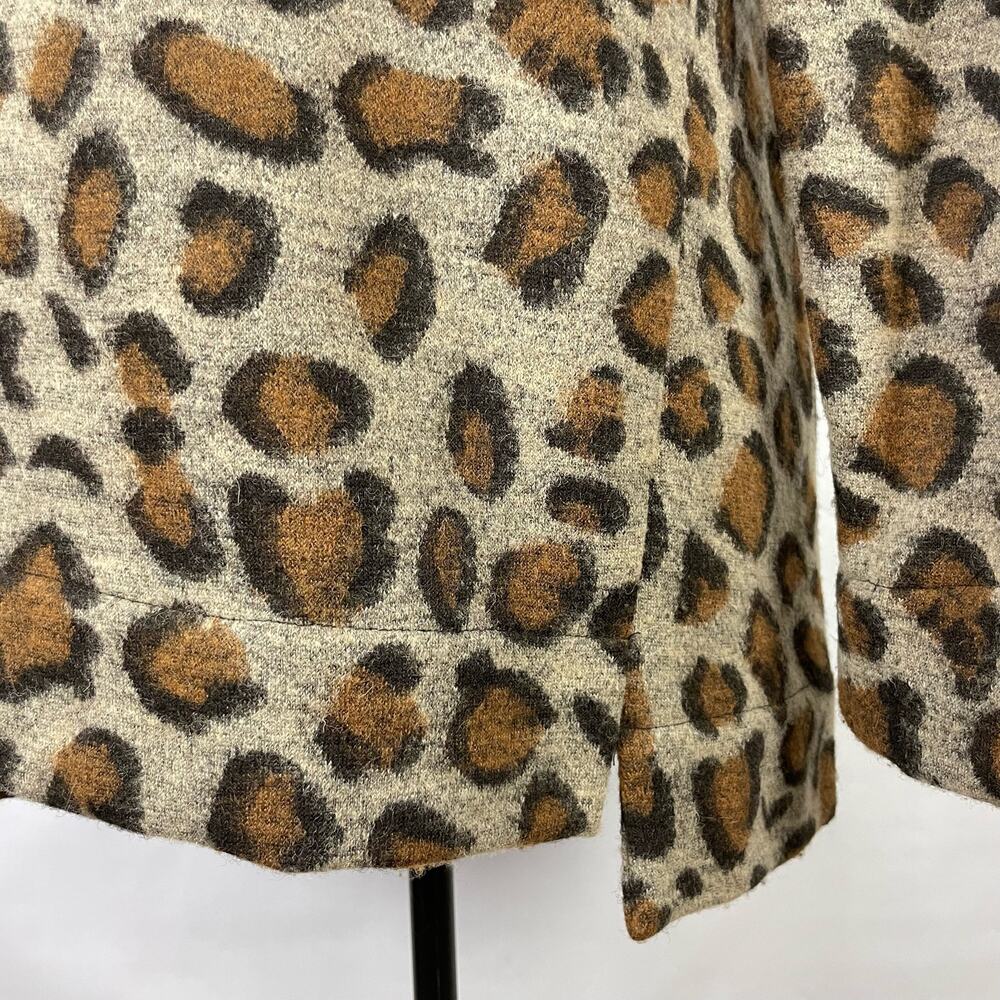 Luii | Leopard Print Wool Blend Cardigan Jacket - Picture 7 of 11
